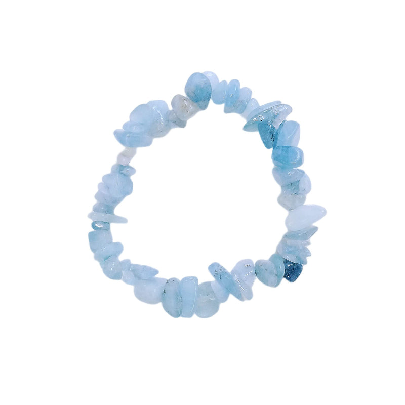 [Australia] - ZEN&TAO Natural Chakra Gemstone Crystal Bracelets Multiple Items Pack for Yoga Meditation Prayer Healing Protection and Gifting Aquamarine 