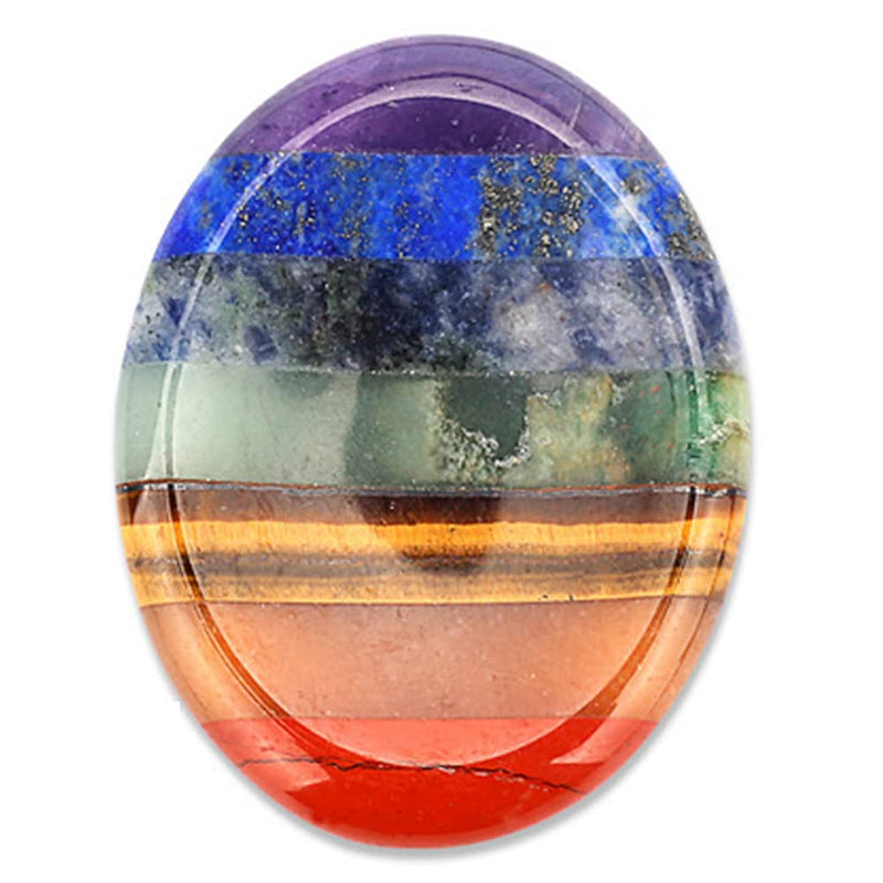 [Australia] - Worry Stones Thumb Anxiety Stones Crystal Thumb Worry Stones Pocket Palm Stones Stress Relief Reiki Healing Meditation （Random Pattern） 