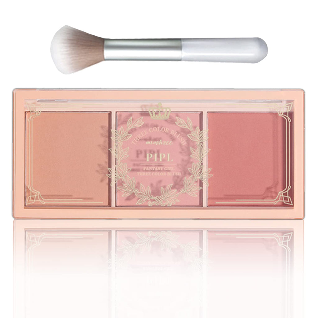 [Australia] - Blushers for Cheeks, 3 In 1 Color Matte Face Blush Make Up Powder, Makeup Blusher for Long-Lasting Sweat-Resistant Non-Greasy Blush Glow Matte Super Brighten Skin Shimmery Natural Look 
