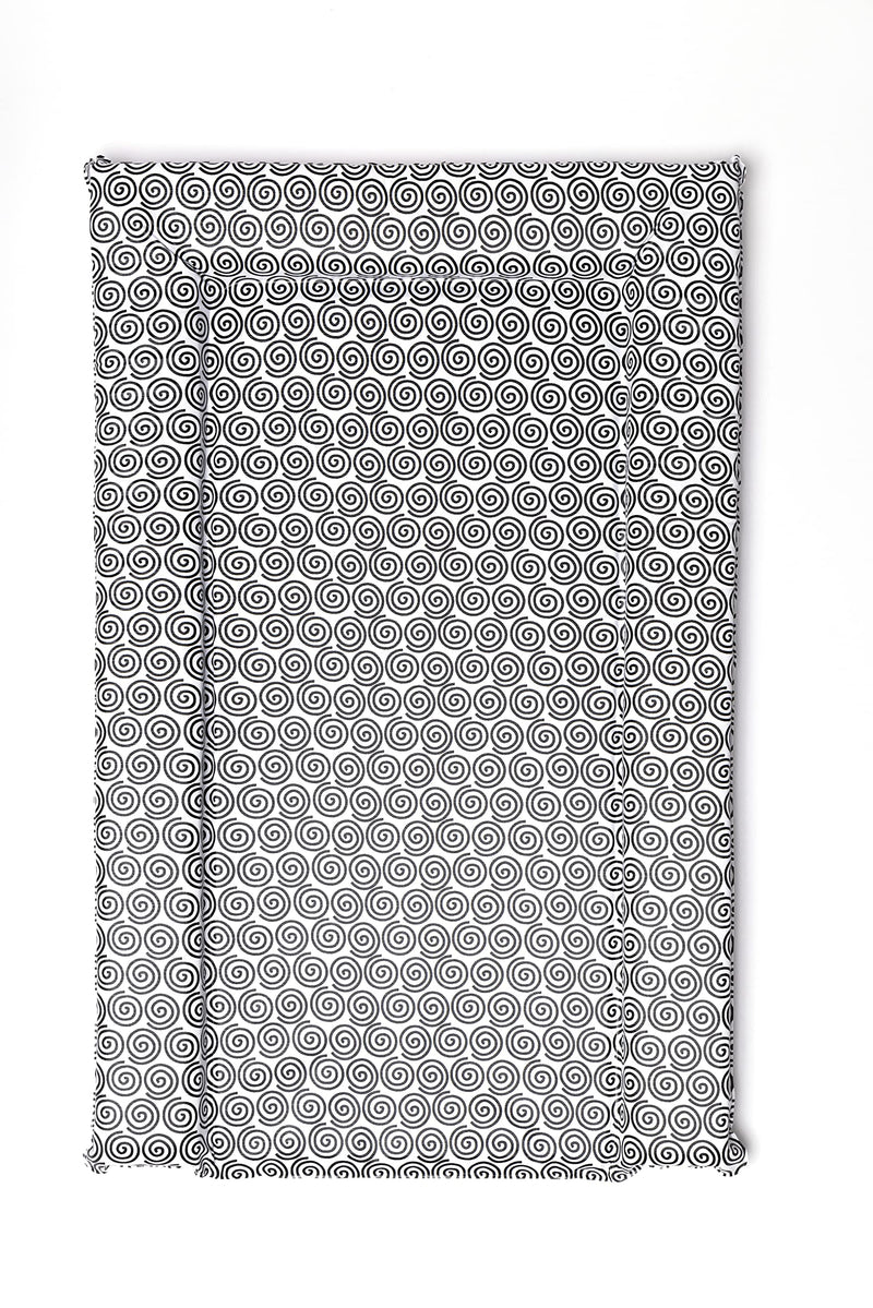 [Australia] - Baby Changing Mats Black Swirls Deluxe Waterproof with Raised Padded Edges, Uniquely Designed, Easy Wipe Clean a Perfect, Practical Addition to Your Nursery 75cm x 47.5cm x 5cm 