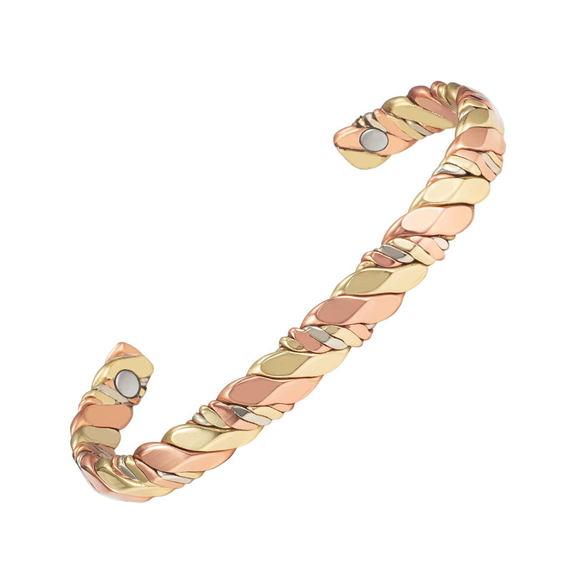 [Australia] - EnerMagiX Copper Magnetic Bracelets for Women Men,99.9% Soild Copper Cuff Bangle Magnetic Bracelet with 2 Strong Magnets,Adjustable Size(CPB-1012) 