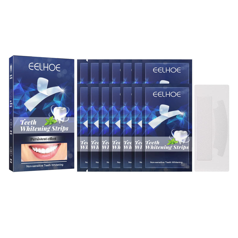 [Australia] - Teeth Whitening Strips, Effective and Safe Teeth Whitener Fast and Non-Sensitive Teeth Whitening Strips, Teeth Whitening for Home Use Mint Flavor 14 Pouches 