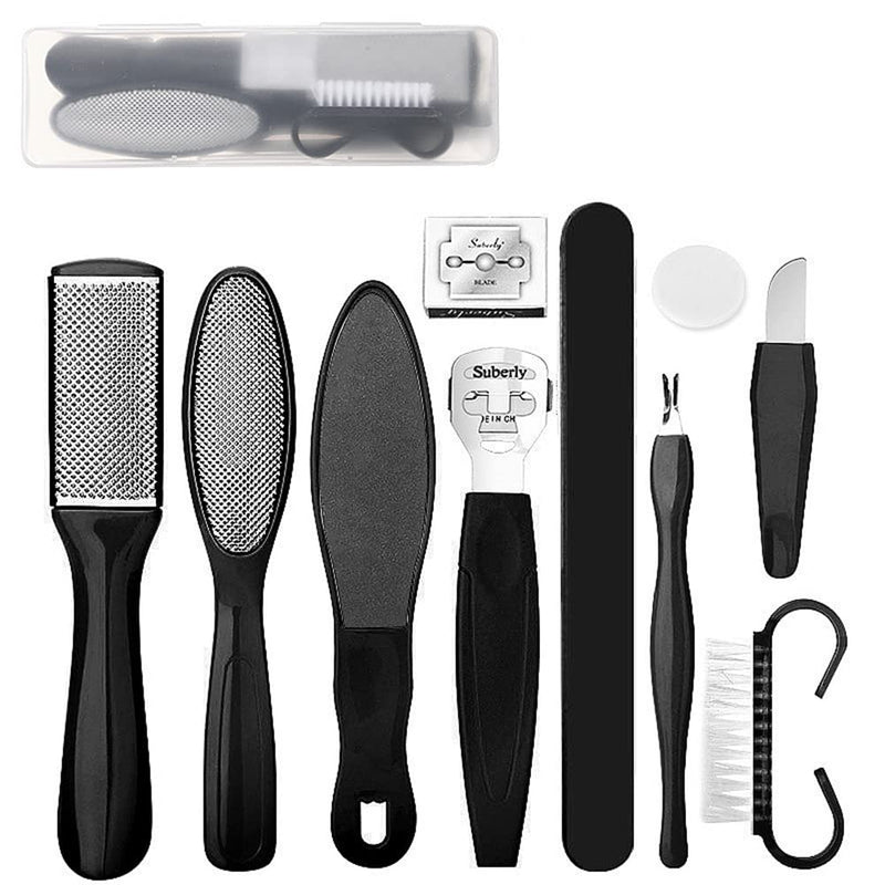 [Australia] - Foot Files for Hard Skin10 Pcs Multi Foot File Stainless Steel Feet Scrapers Hard Skin Remover Professional Foot Care Tool Foot Skin Removal Pedicure Set 