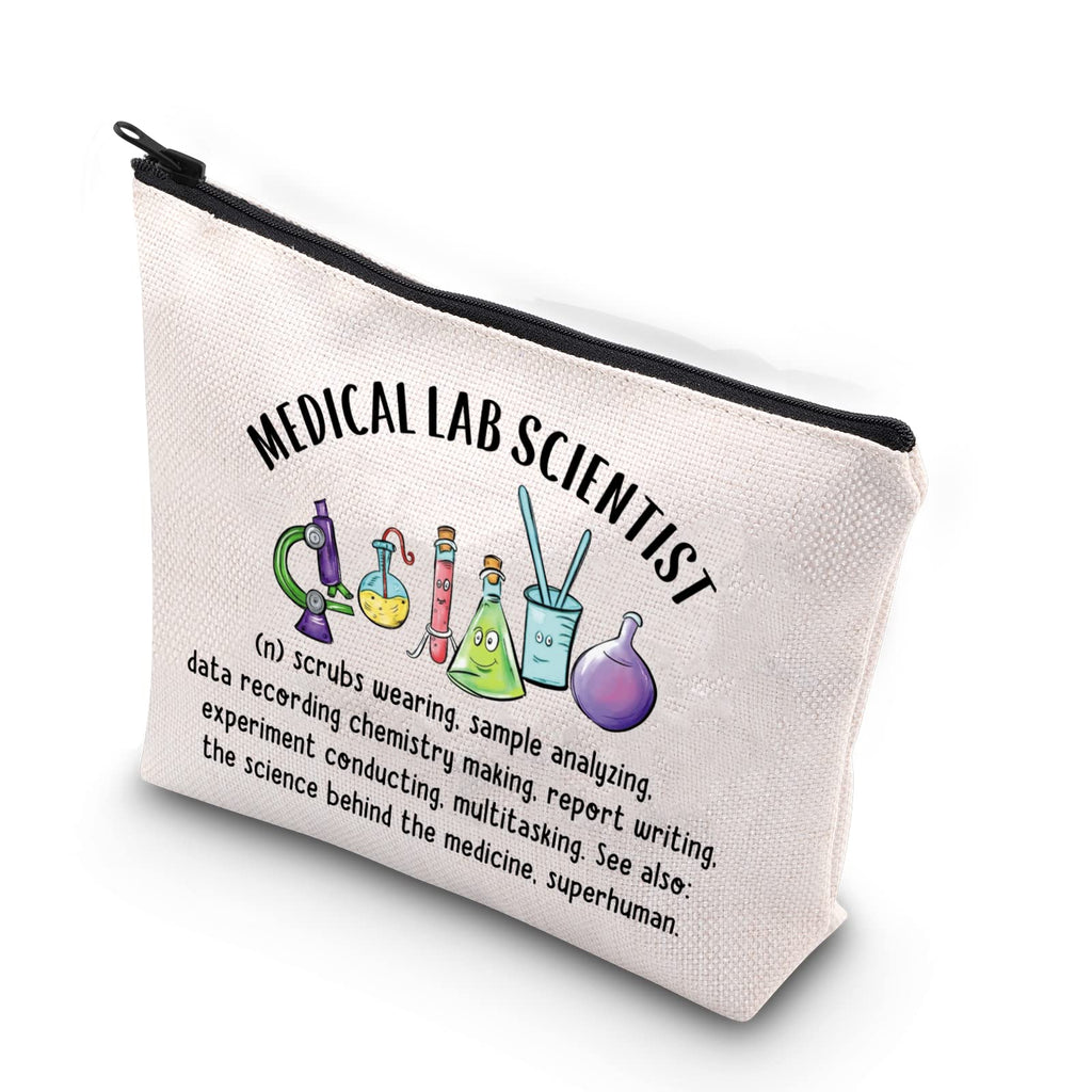 [Australia] - Medical Lab Scientist Gift Medical Healthcare Professional Lab Nurse Zipper Lab Science Pouch Makeup Bag (Medical Lab Scientist-UK) Medical Lab Scientist-UK 