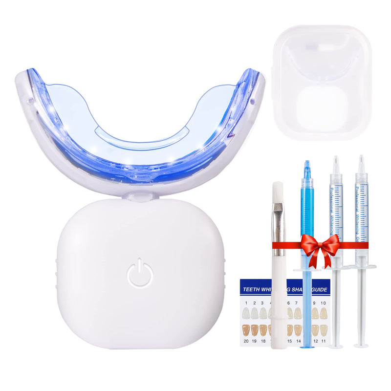[Australia] - Teeth Whitening Kit, TOWODE 32 LED Tooth Whitening Light with Charging Case 2 Teeth Whitener Gels and 1 Desensitizing Glue Whiting Teeth Set Includes Whitening Tray 