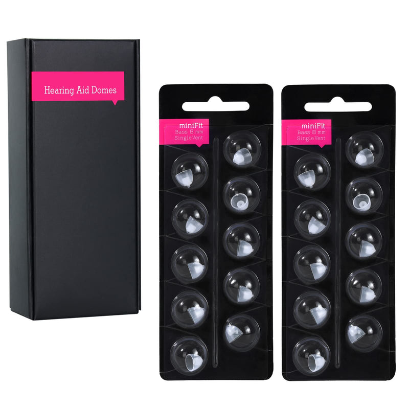 [Australia] - Hearing Aid Domes for Oticon Replacements,Oticon Minifit Single Vent Bass Domes (8 mm/2 Pack）,Universal Domes for Oticon Hearing Aid Supplies 