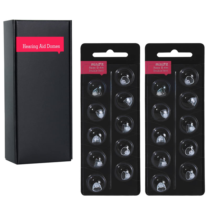 [Australia] - Hearing Aid Domes for Oticon Replacements,Oticon Minifit Double Vent Bass Domes (8 mm/2 Pack）,Universal Domes for Oticon Hearing Aid Supplies 