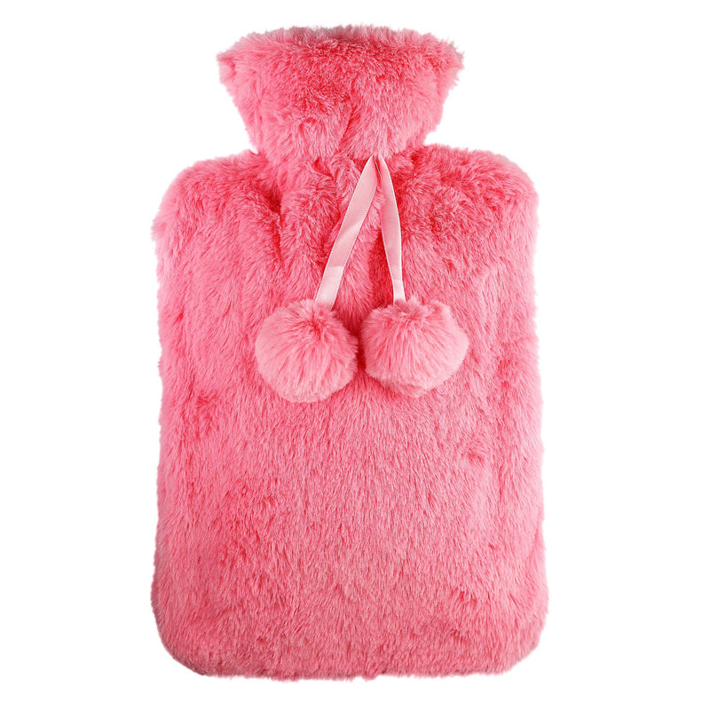 [Australia] - Femplete Hot Water Bottles with Cover UK Large & Small Hot Water Bottle with Cover UK Mini Hot Water Bottle Pouch Waist Hot Water Bag for Kids & Girls Soft Fluffy Furry (2l, 1.0) 2l 