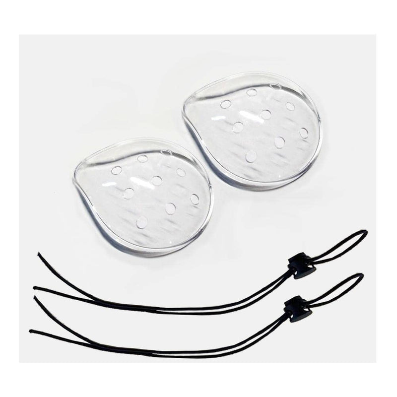 [Australia] - DADADEFEIJI 2 Pcs Porous Transparent Eye Mask Ventilation Transparent Eye Mask Plastic Eye Mask with Telescopic Rope Porous Breathable Eye Patch 