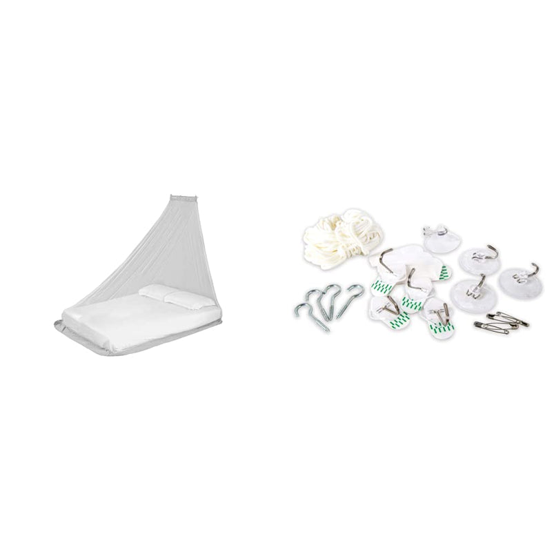 [Australia] - Lifesystems MicroNet Double Mosquito Net Compact and Lightweight Ideal for Traveling & Mosquito Net Spares Hanging Kit For All Mosquito Nets 