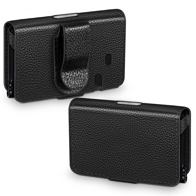 [Australia] - MEDMAX PU Leather Protective Case for Tandem T:Slim X2 / T:Slim Insulin Pumps, Lightweight Diabetic Storage Carrying Case with Belt Clip, (Black) Black 
