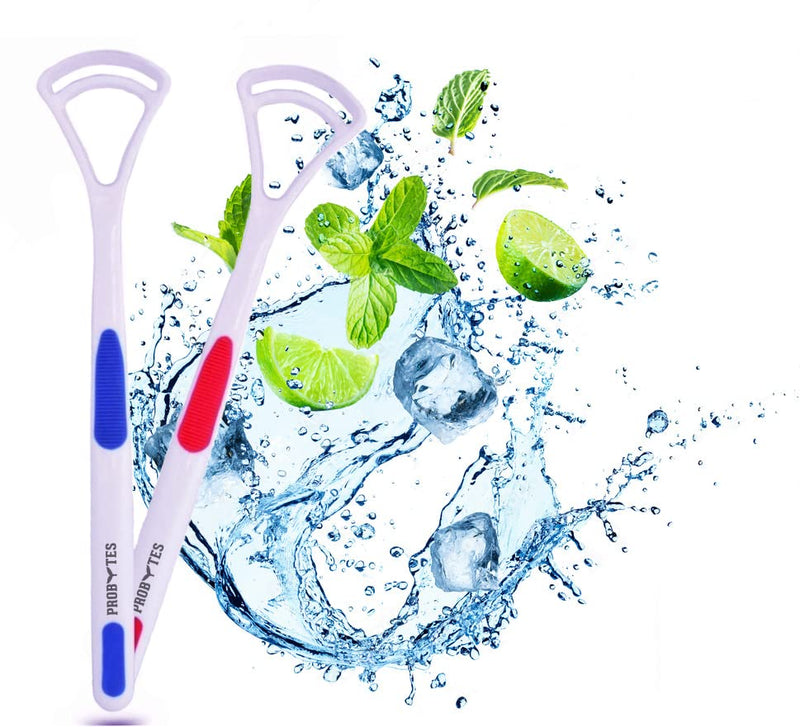 [Australia] - Pack of 2 Tongue Scraper, Soft & Gentle Head Tongue Cleaner for Adults Oral Cleaning Care. Oral Hygiene, Keeps Breath Fresh 