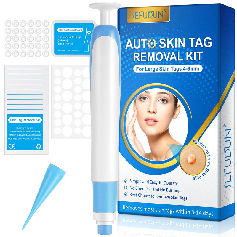 [Australia] - Skin Tag Remover, Auto Skin Tag Removal Kit Device with 30 Tag Remover Bands for Small to Large Tags, Easy Application in Minutes (4mm-9mm) Blue 
