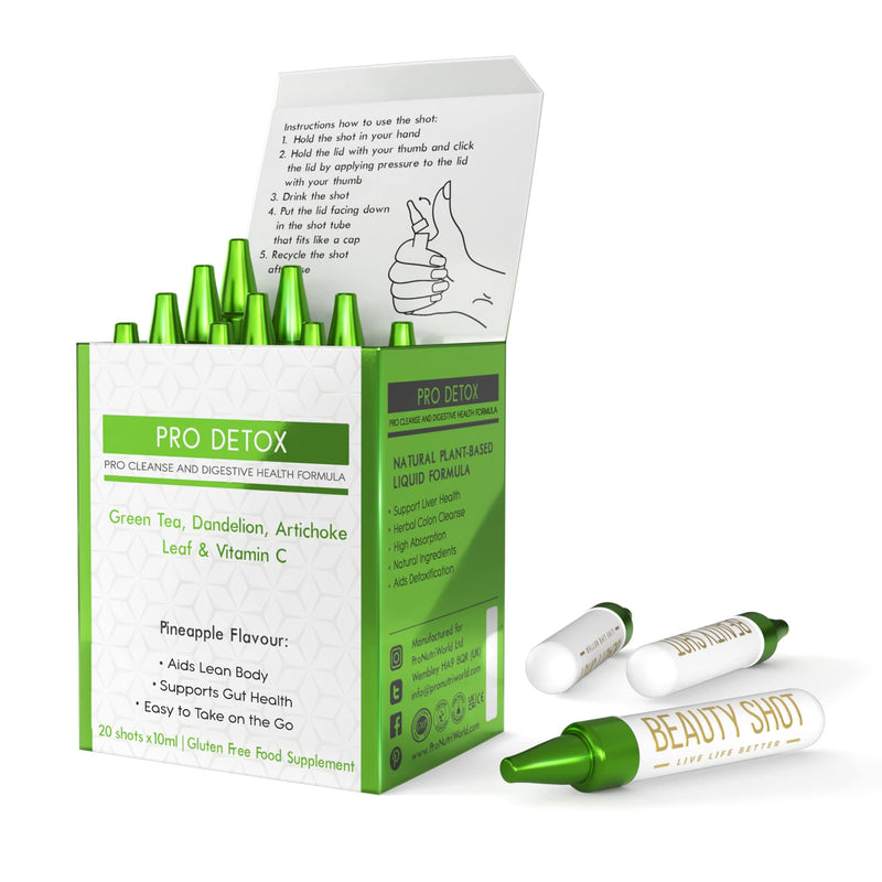 [Australia] - Liquid Detox Supplement, 20 Days Kidney Support, Liver and Colon Cleanse, Superfood and Vitamin Drink with Green Tea, Artichoke, Dandelion, Cherry Stem and Vitamins 