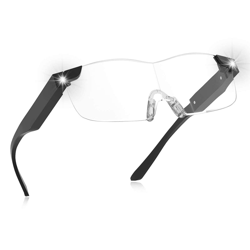 [Australia] - OKH Rechargeable Magnifying Glasses with LED Light,Hands Free 160% Blue Light Blocking Magnifying Lighted Eyeglasses for Hobbies,Reading,Close Work 160% 