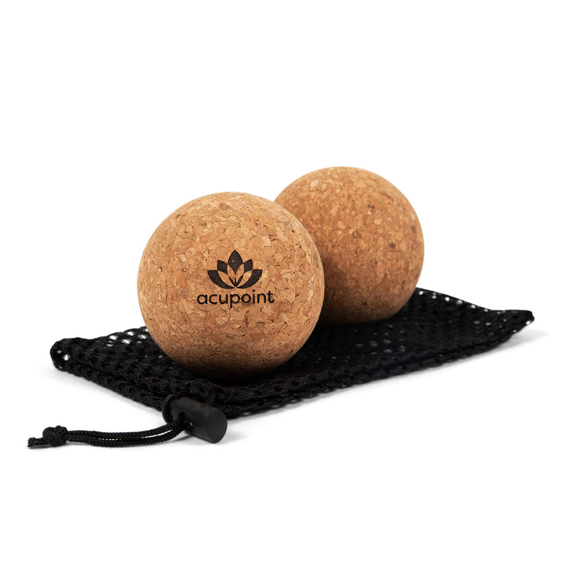 [Australia] - Acupoint Physical Therapy Massage Balls - Ideal for: Yoga, Deep Tissue Massage, Trigger Point Therapy and Self Myofascial Release Physical Therapy Equipment (Cork) Cork 