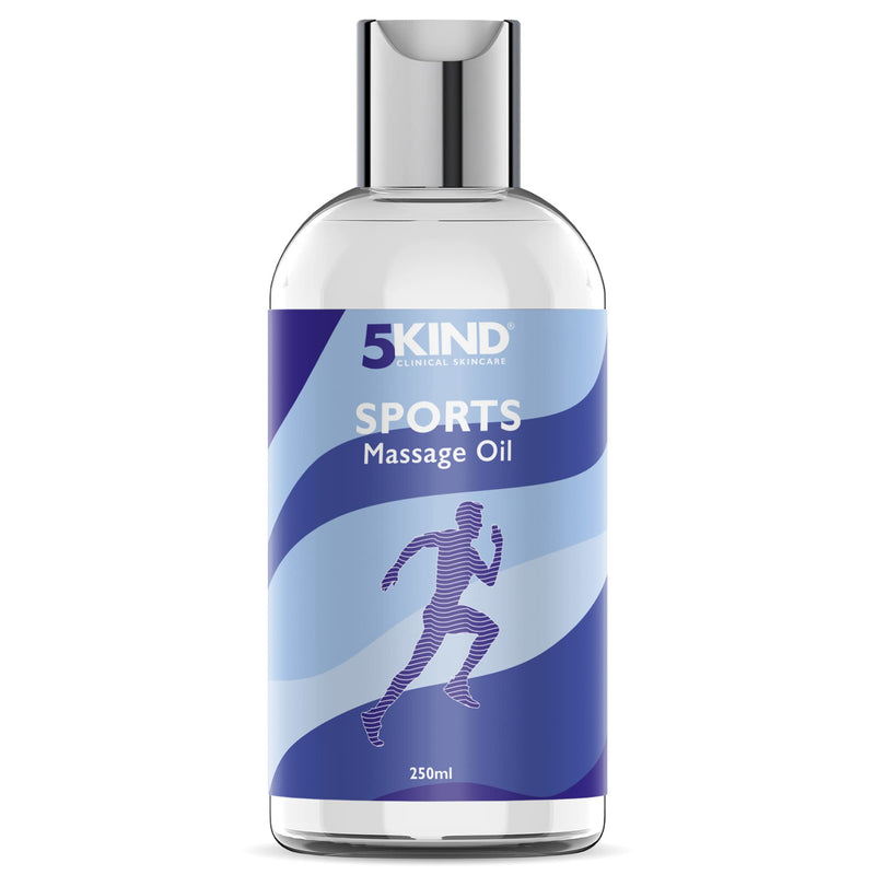 [Australia] - Professional Massage Oil for Muscle Pain 250ml - Massage Oils for Massage Therapy by 5kind - Premium Sports Massage Oil for Improved Recovery and Deep Tissue Massage 