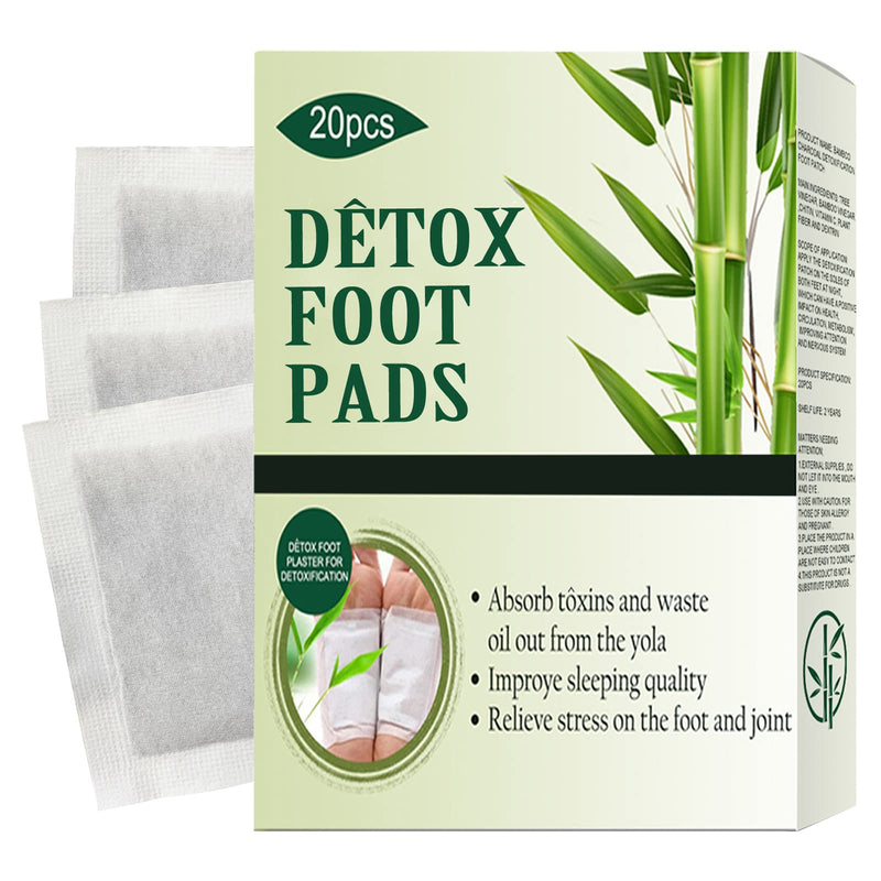 [Australia] - Memonotry Detox-Foot-Patches 20-PCS-Deep-Cleansing-Foot-Pads-Body-Toxin-Removal-Stickers-for-Stress-Relief Feet Care Metabolism-Promotion 