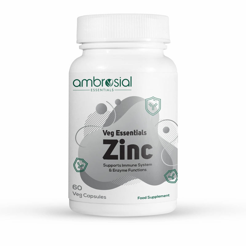 [Australia] - Ambrosial Zinc Tablets High Strength 30 mg | Highly Bioavailable Zinc Supplements for Immune & Metabolism Support (Pack of 1-60 Capsules) 60 Count (Pack of 1) 