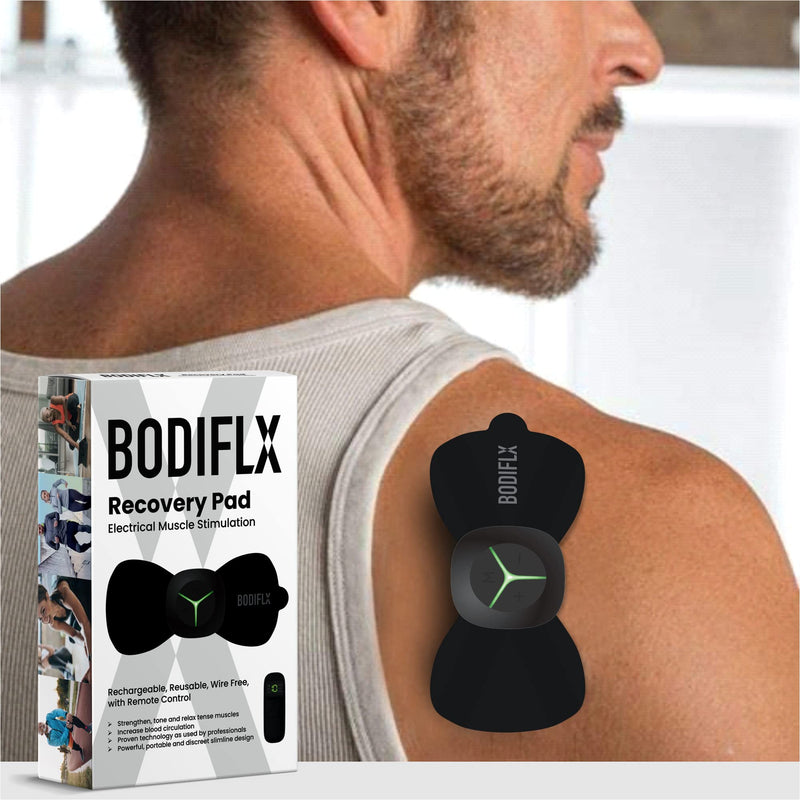 [Australia] - BODIFLX Recovery Pad - Wireless EMS Muscle Stimulator - Targeted Pain Relief for Back, Muscle Pain, Sciatica, Neck, Knee, Arthritis, Stressed & Sore Muscles 
