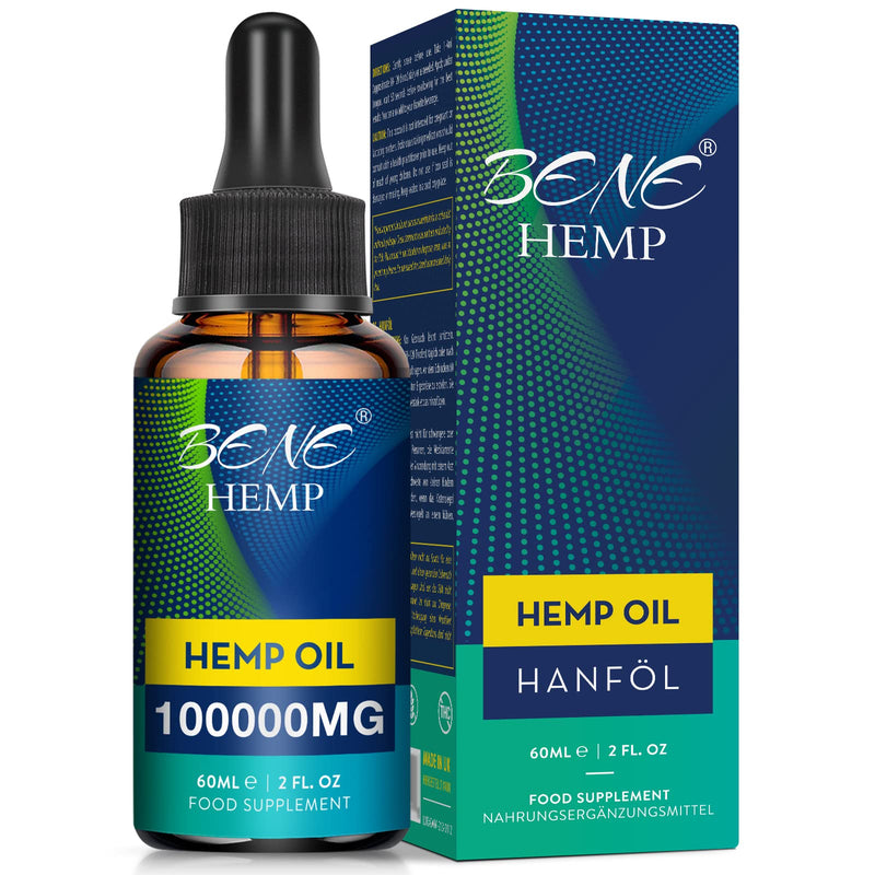 [Australia] - High Strength 100000mg Premium Oil - Supports Joint, Sleep and Stress Relief, Rich in Omega 3-6-9, Vitamin C & E, 100% Vegan (60ml 100000mg) 60ml 100000mg 