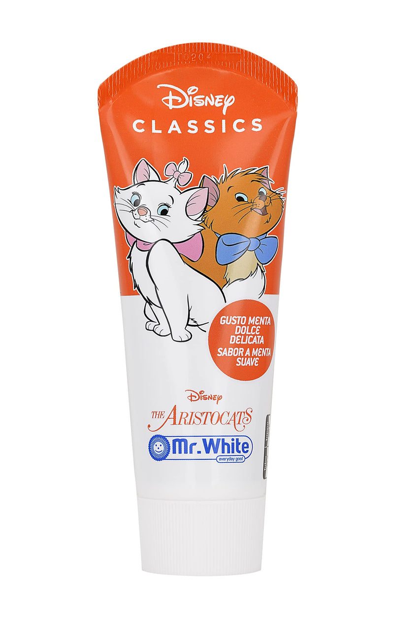 [Australia] - Mr.White Aristocats Toothpaste for Children 75ml - with Fluoride - Simply Mint Flavour Toothpaste – Suitable from 3+ Years 