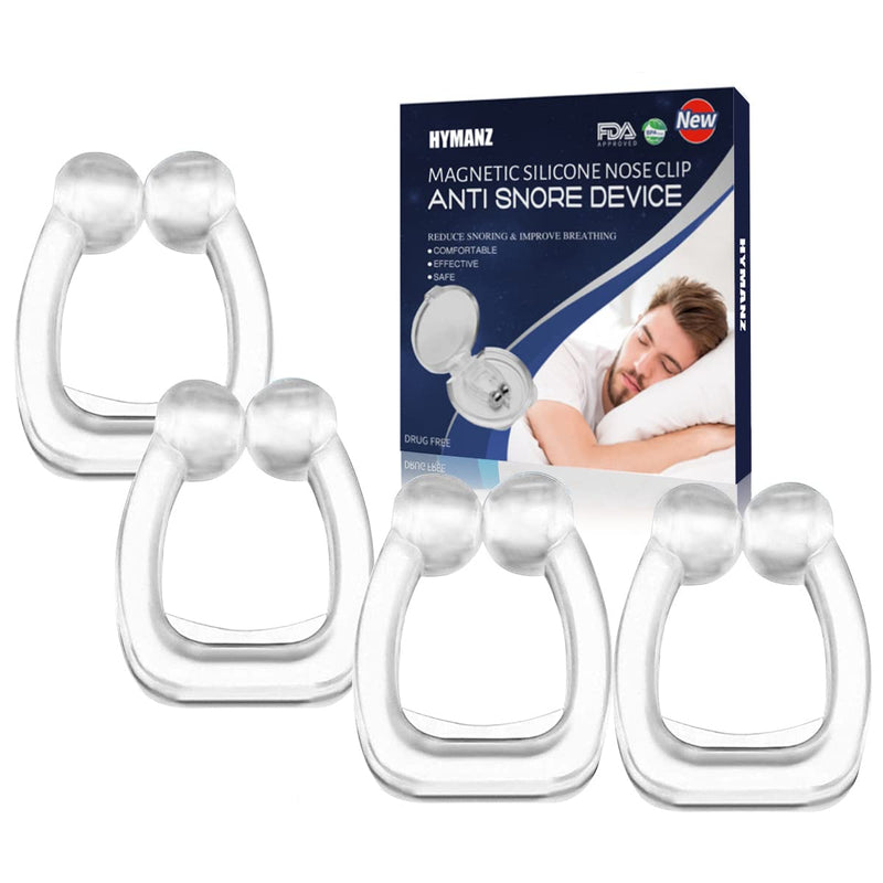 [Australia] - 2022 Upgrade Stop Snoring Nose DeviceSnore Stopper, 4 Packs Silicone Magnetic Anti Snore Clips, Effective Snoring SolutionNasal DilatorProfessional Sleep Aid Relieve Snore for Men Women 