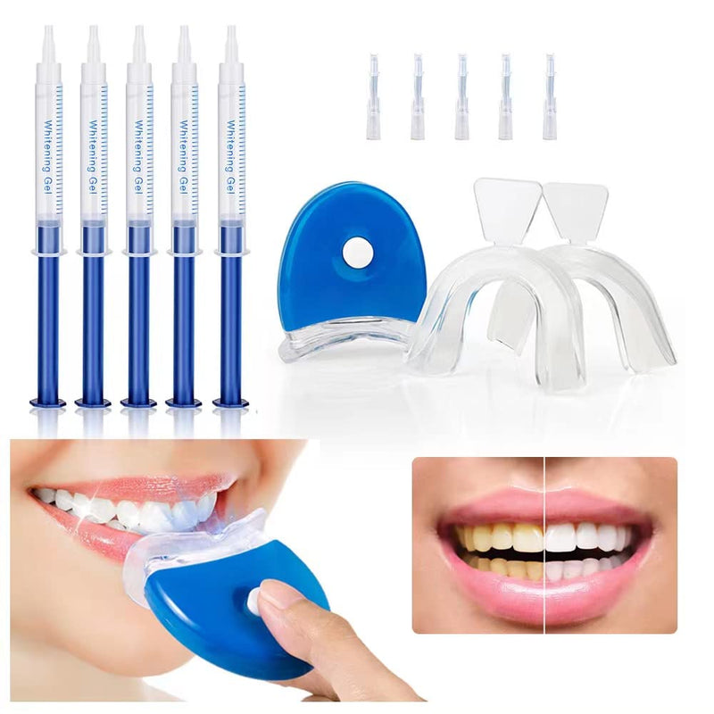 [Australia] - Teeth Whitening Kit 5×3ml Whitening Gel with Professional LED Light Reduce Sensitive Teeth Whitening Kit Remove Stains Whiten Teeth Quick Resultsing 