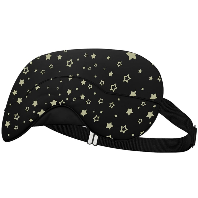 [Australia] - Silk Sleep Mask, Eye Mask for Sleeping, Blindfold Eye Mask, Super Soft Sleep Masks for Women & Men with Adjustable Straps, Sleeping Mask, Blackout Sleep Mask – Black Stars 