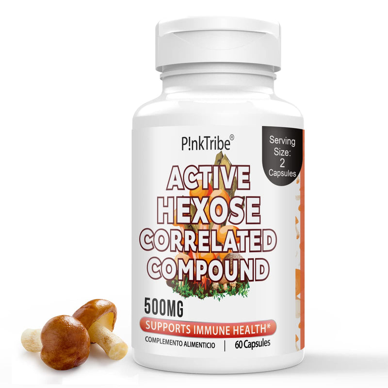 [Australia] - Active Hexose Correlated Compound 500mg - Supports Immune Health, Liver Function & T-Cell/Natural Killer Cell Activity - 60 Veggie Capsules (Pack of 1) Pack of 1 