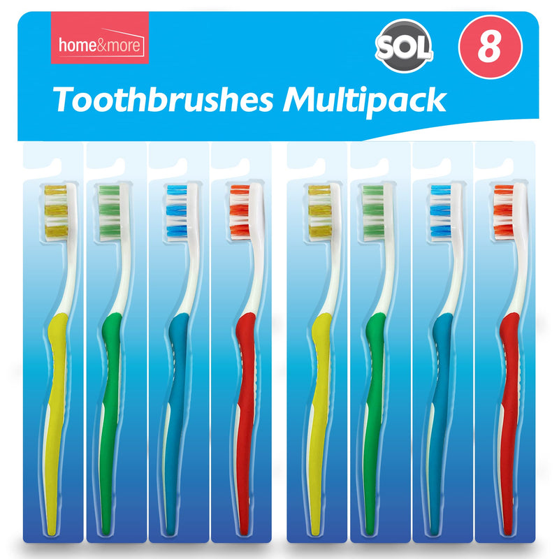 [Australia] - 8pk Manual Toothbrush Multipack | Firm Toothbrush for Adults Toothbrushes Multipack, Family Toothbrush Pack | Toothbrush Manual | Tooth Brush | Tooth Brushes | Bulk Toothbrushes | Teeth Brushes 