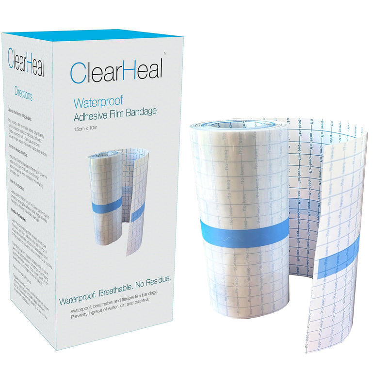 [Australia] - Tattoo Aftercare Film Waterproof Adhesive Second Skin Bandage Film Roll 15cm x 10m Dressing Sterile Swimming Wounds Cesarian C Section Scar 