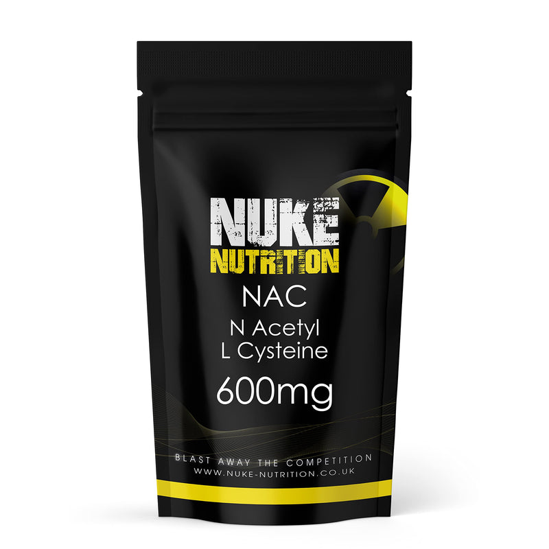 [Australia] - Nuke Nutrition NAC Supplement 600mg | High Strength NAC N-Acetyl-Cysteine 60 Vegan Capsules with High Bioavailability | Amino Acid N-Acetyl-Cysteine Nutritional Supplements | Manufactured in The UK 60 Capsules 