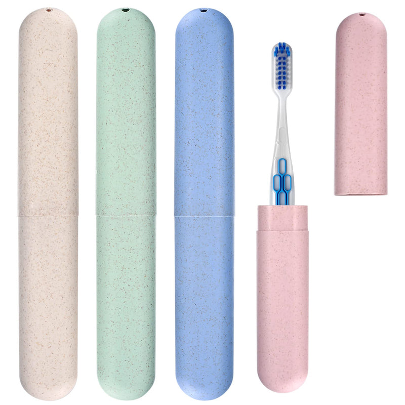 [Australia] - wugongshan 4 Pcs Travel Toothbrush Cases, Portable Travel Toothbrush Holder, Toothbrush Travel Case, Toothbrushes Storage Covers Cases Boxes, for Travel Camping Business Trip Holiday 