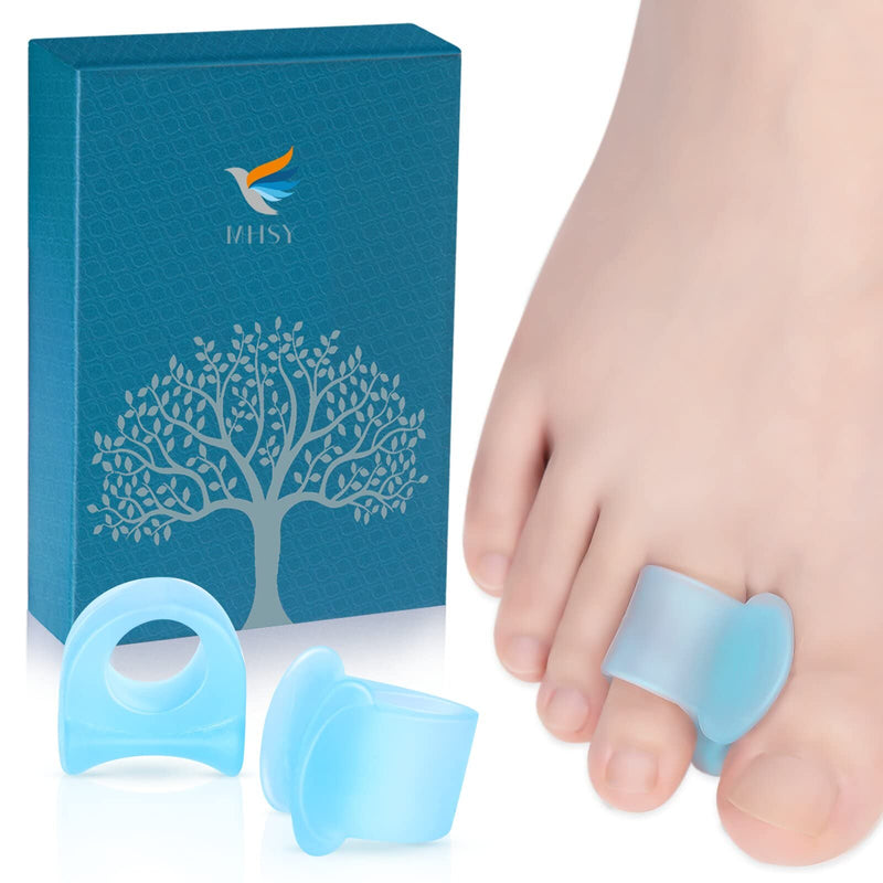 [Australia] - MHSY Toe Separators for Overlapping Toes, 4PCS Gel Bunion Correctors Toes Spacers for Hallux Valgus and Hammer Toe Relieve Pain Blue 