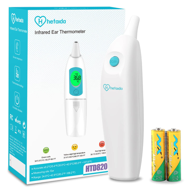 [Australia] - Ear Thermometer for Adults and Kids, Infrared Temperature Thermometer for Children, Digital Baby Body Thermometers with Fever Alarm and Accuracy Reading 