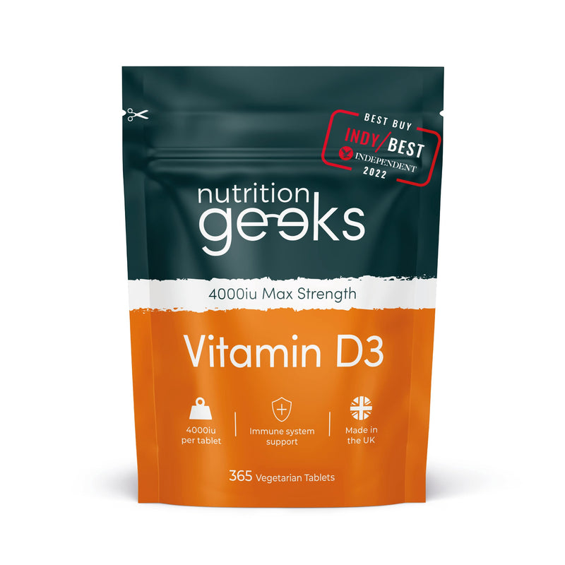 [Australia] - Vegetarian Vitamin D3 4000 iu - 1 Year Supply, 365 Easy-Swallow High Strength Vitamin D Supplement Tablets - UK Made VIT D & D3 Vitamins Awarded by The Independent 