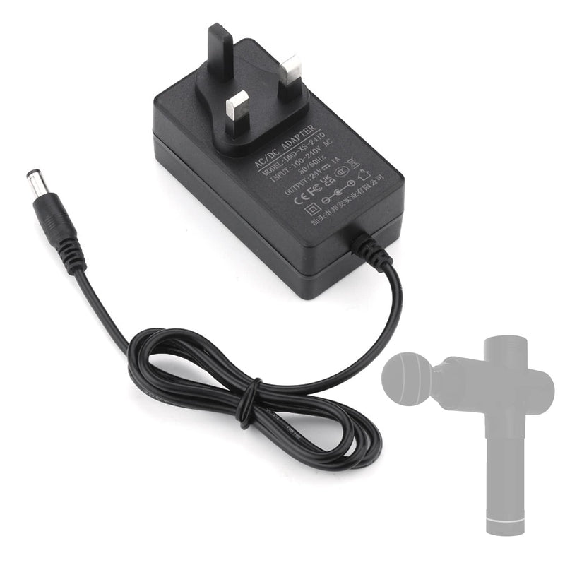 [Australia] - Massage Gun Charger, 24V 1A Upgrade Percussion Muscle Massage Gun Charger, Handheld Deep Tissue Massager Charger (24V Massage Gun Charger) 24V Massage Gun Charger 