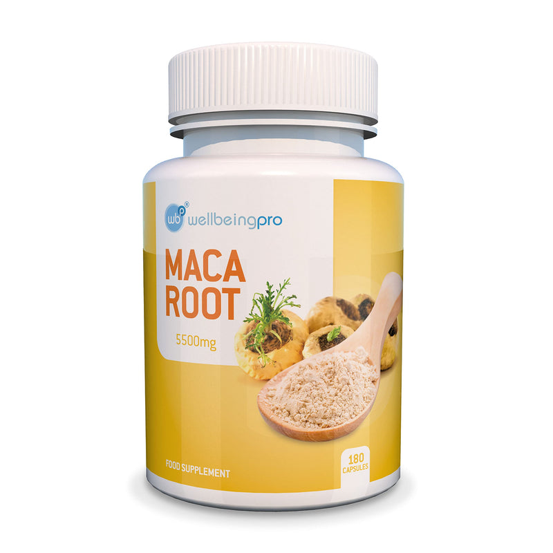 [Australia] - 180 Maca Root 5500mg Capsules (6 Month Supply) | Super Strength Vegetarian & Vegan Friendly Herbal Extract | 100% High Grade Peruvian Maca Made in The UK 