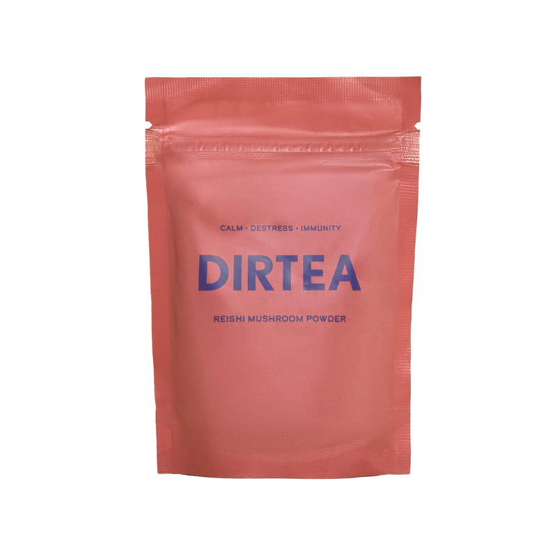 [Australia] - DIRTEA Reishi Mushroom Powder Pouch 60g - 30 Day Serving - Aids Sleep Quality & Duration - Stress Adaptogen & Immunity Booser - for Organic Mushroom Tea - Vegan & Non-GMO 