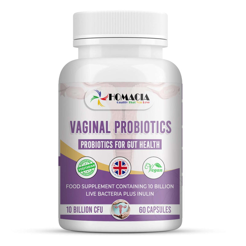 [Australia] - Homacia Vaginal Probiotics | Urinary Bio-Balance & Vaginal Gut Bacteria Support Capsules for Women | UTI and Yeast Balance Support | Probiotics for Women | UK Made - 60 Day Supply 