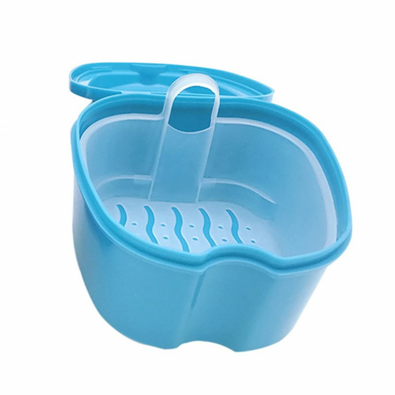 [Australia] - TAORANJU False Teeth Storage Container Orthodontic Retainer Case Denture Box Denture Bath Dental Retainer Box for Elderly and Adult Holder Denture Retainer Storage 