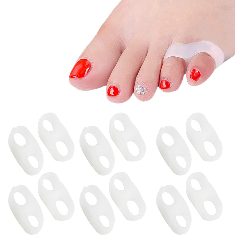 [Australia] - Mcvcoyh Pinky Toe Separators, 12 Packs of Gel Toe Protectors for Overlapping Toes, Curled Pinky Toes, Little Toe Separators for Friction 