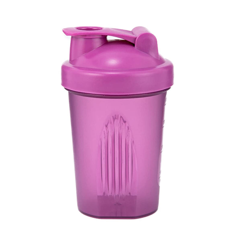 [Australia] - AidShunn Protein Shaker Bottle 400 ml With Mixer Ball Leak Proof Secure Drinking Flip Cap 14 oz Shake Cup Water Bottle For Powder Shaker Gym Sports Supplement Fitness Workout (Purple) Purple 