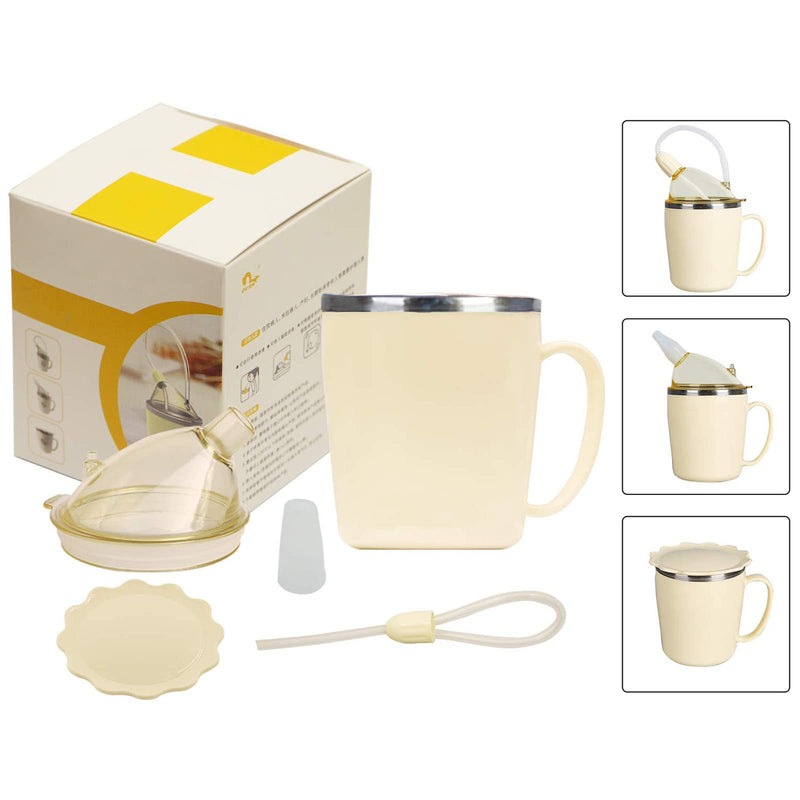 [Australia] - KIKIGOAL Convalescent Feeding Cup, Drinking Cup with Straw for Disabled Patient Maternity Drink Water Porridge Soup, Drinking Aids Wh 