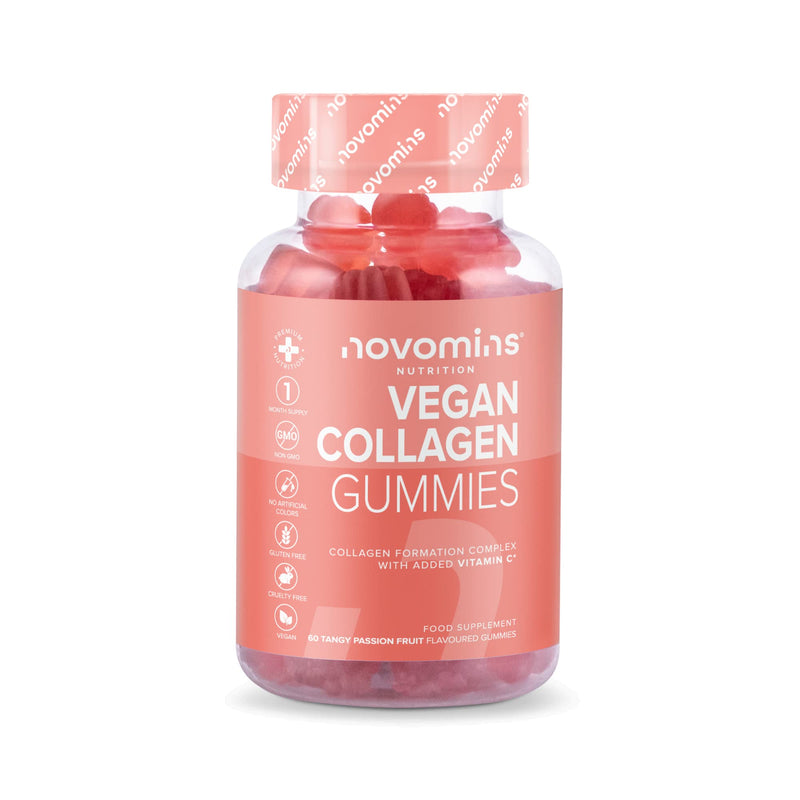 [Australia] - Vegan Collagen Gummies � Advanced Superfood Blend � Vegan Collagen Alternative for Women and Men � Infused with Vitamin C, BCAAs, Hyaluronic Acid� Gummy Vitamins - Made by Novomins 