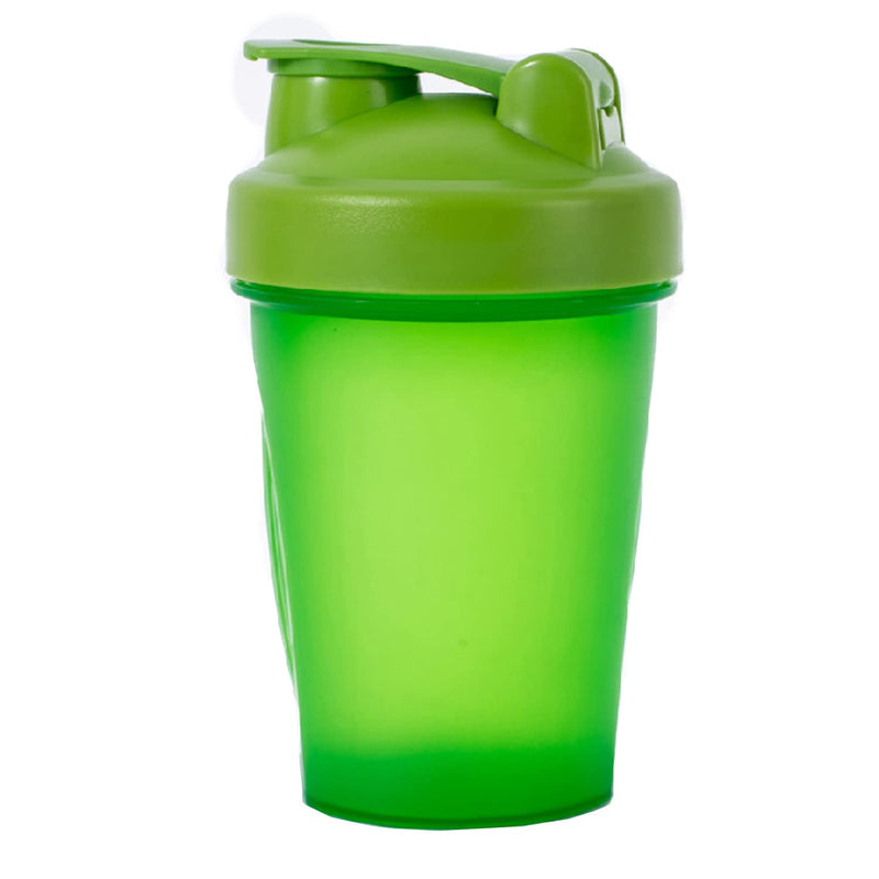 [Australia] - Protein Shaker Bottle 400 ml With Metal Mixer Ball Non-Leak Cap with Shakers Cups for Protein Supplement Fitness & Workout Partner Powder (Green) Green 