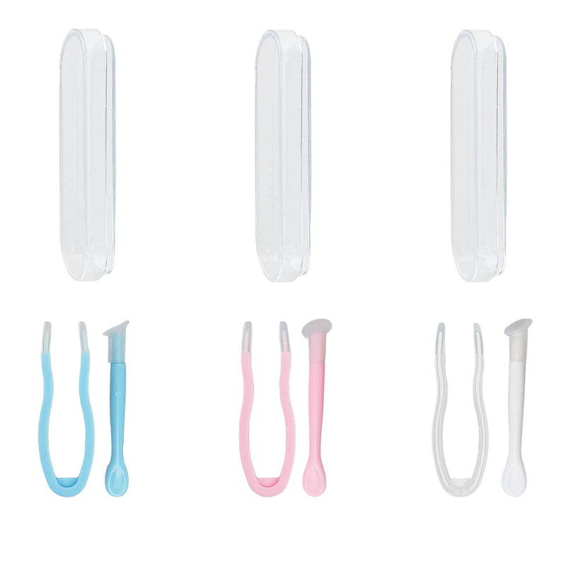 [Australia] - LuenHego Contact Lens Applicator 3 Packs Contact Lens Remover Tools and Contact Lens Tweezers Contact Lens Suction Stick Handler with Storage Cases, Pink, Blue, White 