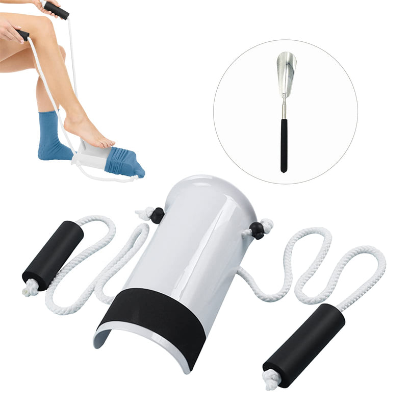 [Australia] - Sock Aids for Putting Socks On and Off, Sock Helper Puller Aid and Shoe Horn Set, Easy Pull Sock Aid for Elderly, Pregnant and Disabled 