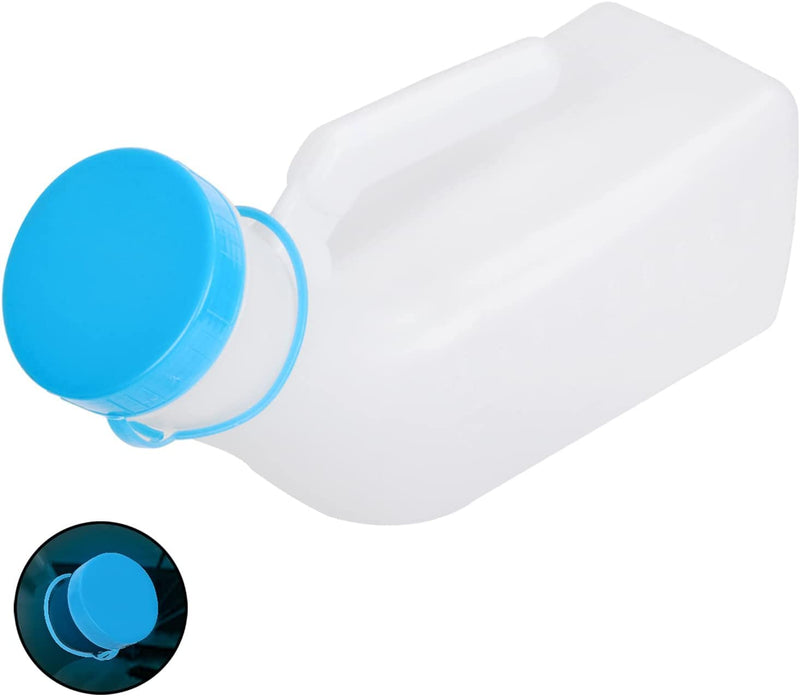 [Australia] - Atoke Male Urinal with Glow in The Dark Lid,1000ml Male Urinal Pee Bottle with Spill Proof Screw Cap for Travel & Urine Collection Style A 